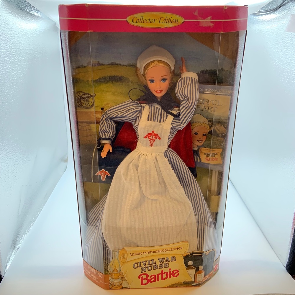 Vintage 1995 Civil War Nurse Barbie American Stories Collection Barbie Sealed